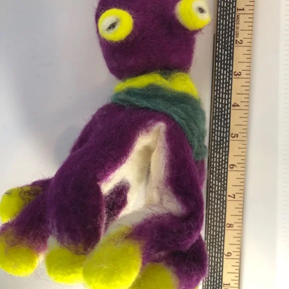 OOAK Hand-Felted purple octopus teacher art Waldorf fantasy ocean storytelling